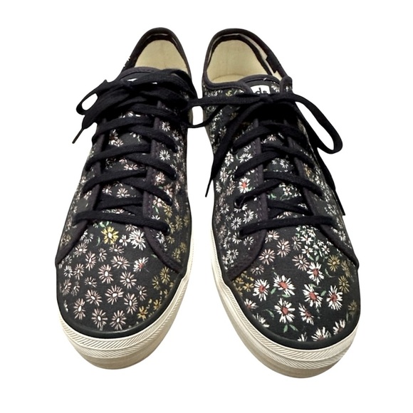 Keds Dream Foam Navy Blue Floral Print Sneakers Size 9.5 - Picture 1 of 8